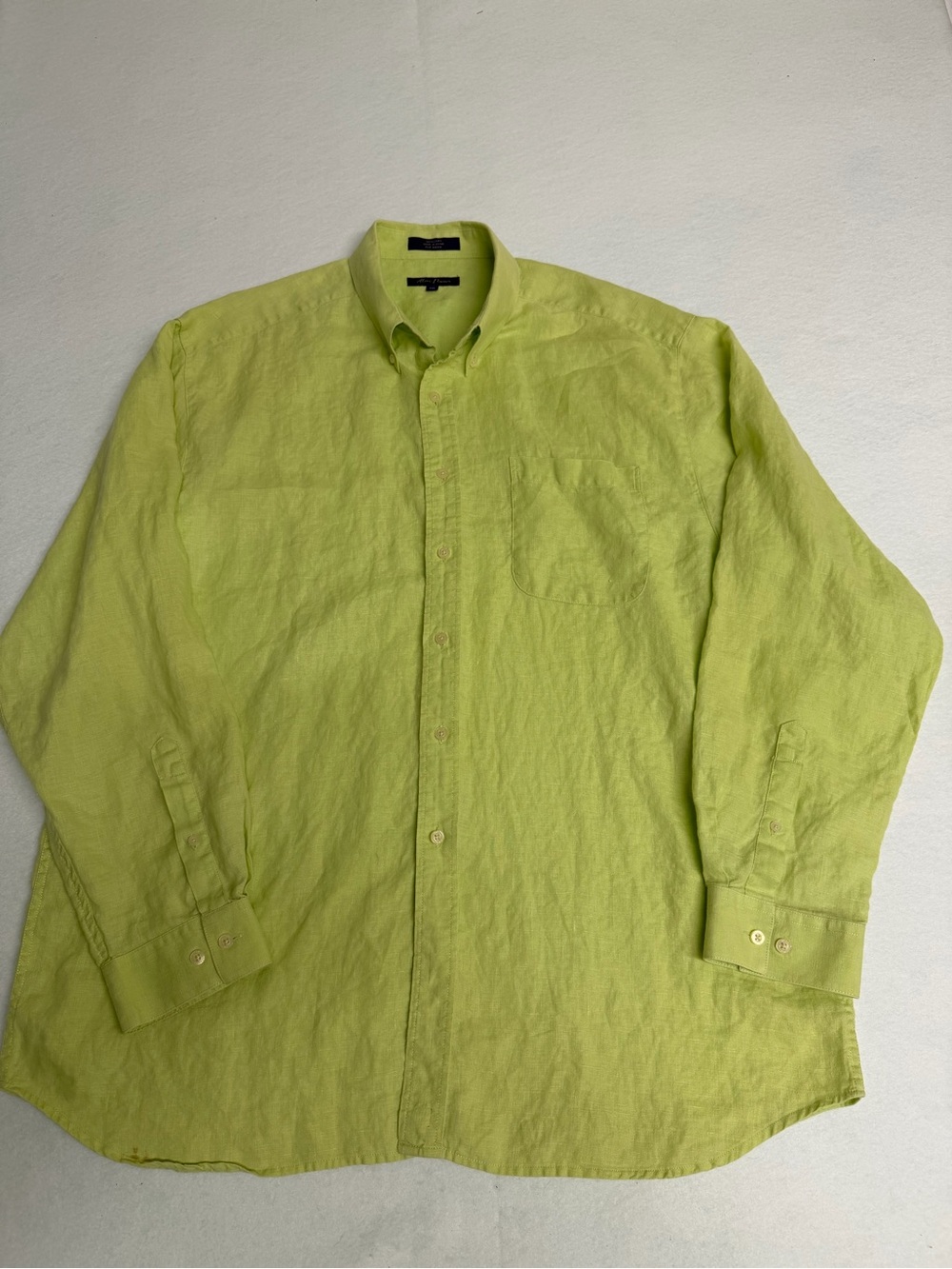 Alan flusser linen shirt men’s xxl